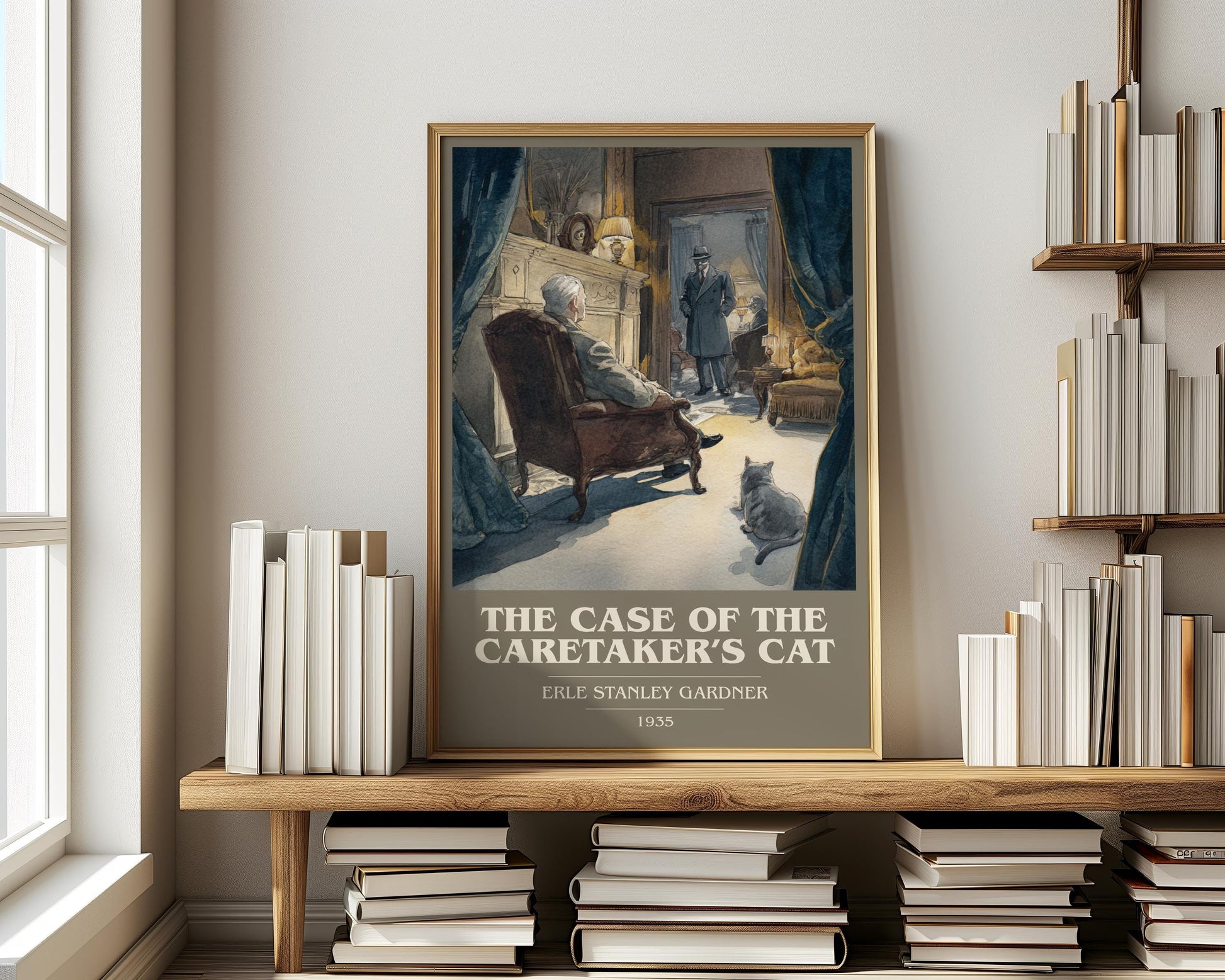 The Case Of The Caretaker's Cat by Erle Stanley Gardner | Book Poster | Literary Art Gift For Book Lover | Novel Inspired Wall Art