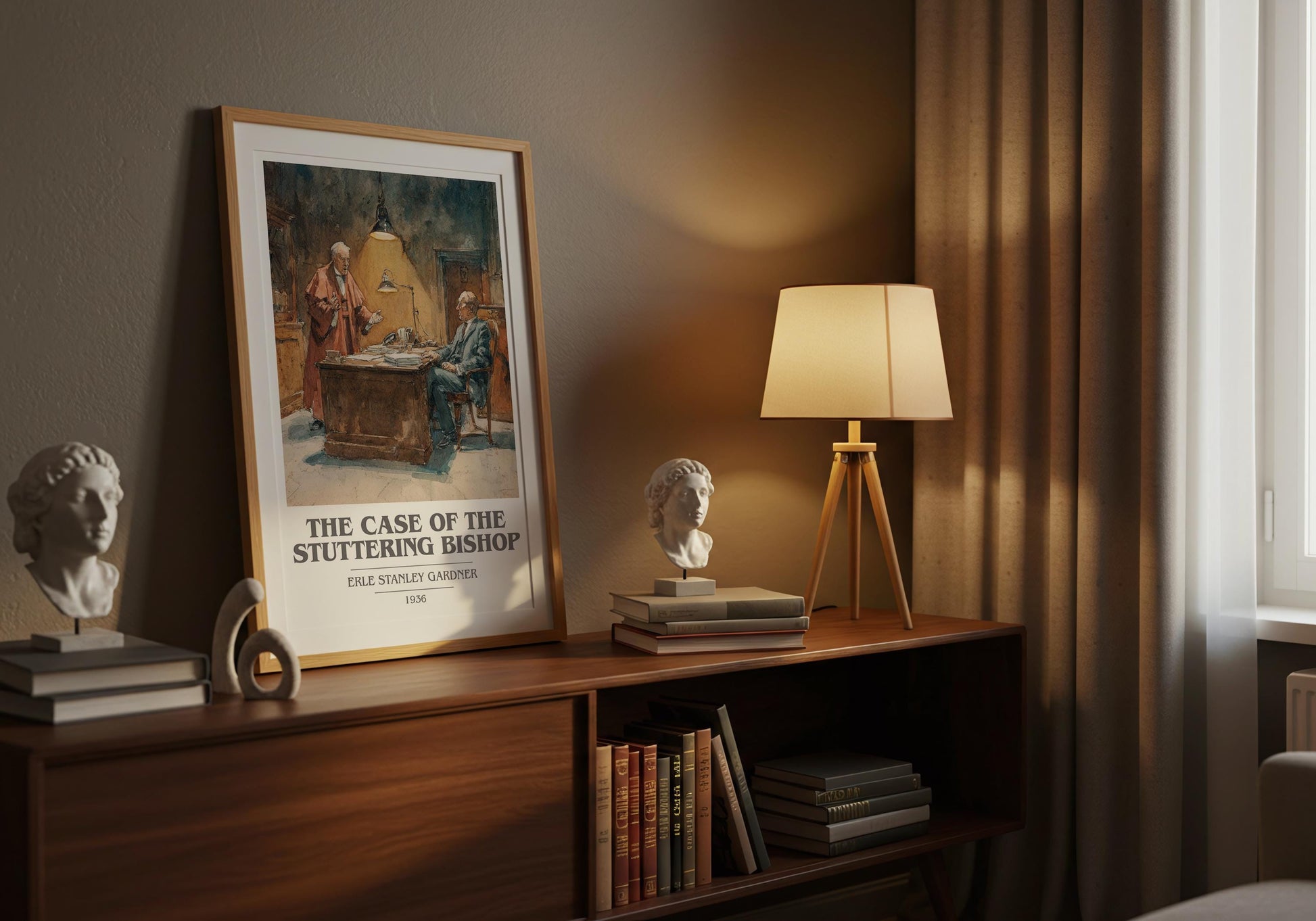 The Case Of The Stuttering Bishop by Erle Stanley Gardner | Book Poster | Literary Art Gift For Book Lover | Novel Inspired Wall Art