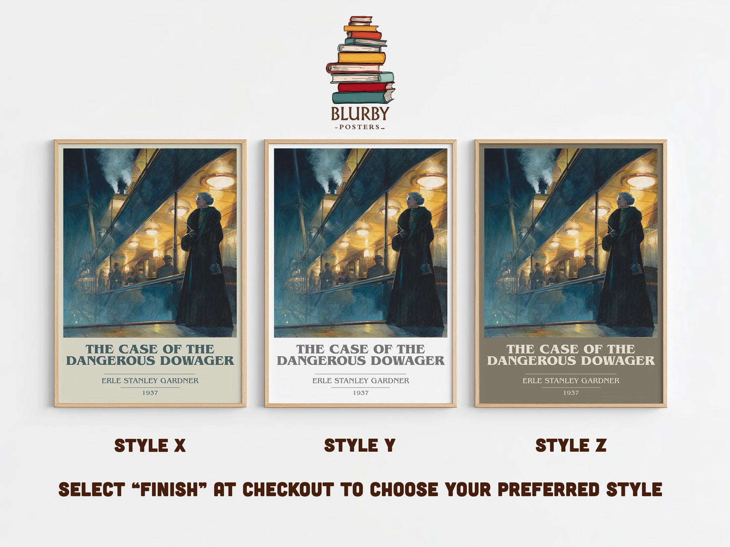 The Case Of The Dangerous Dowager by Erle Stanley Gardner | Book Poster | Literary Art Gift For Book Lover | Novel Inspired Wall Art