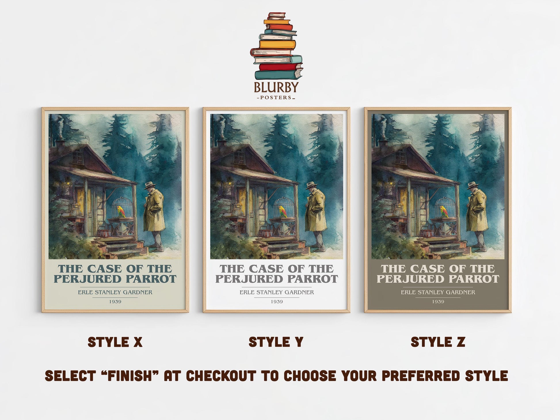 The Case Of The Perjured Parrot by Erle Stanley Gardner | Book Poster | Literary Art Gift For Book Lover | Novel Inspired Wall Art