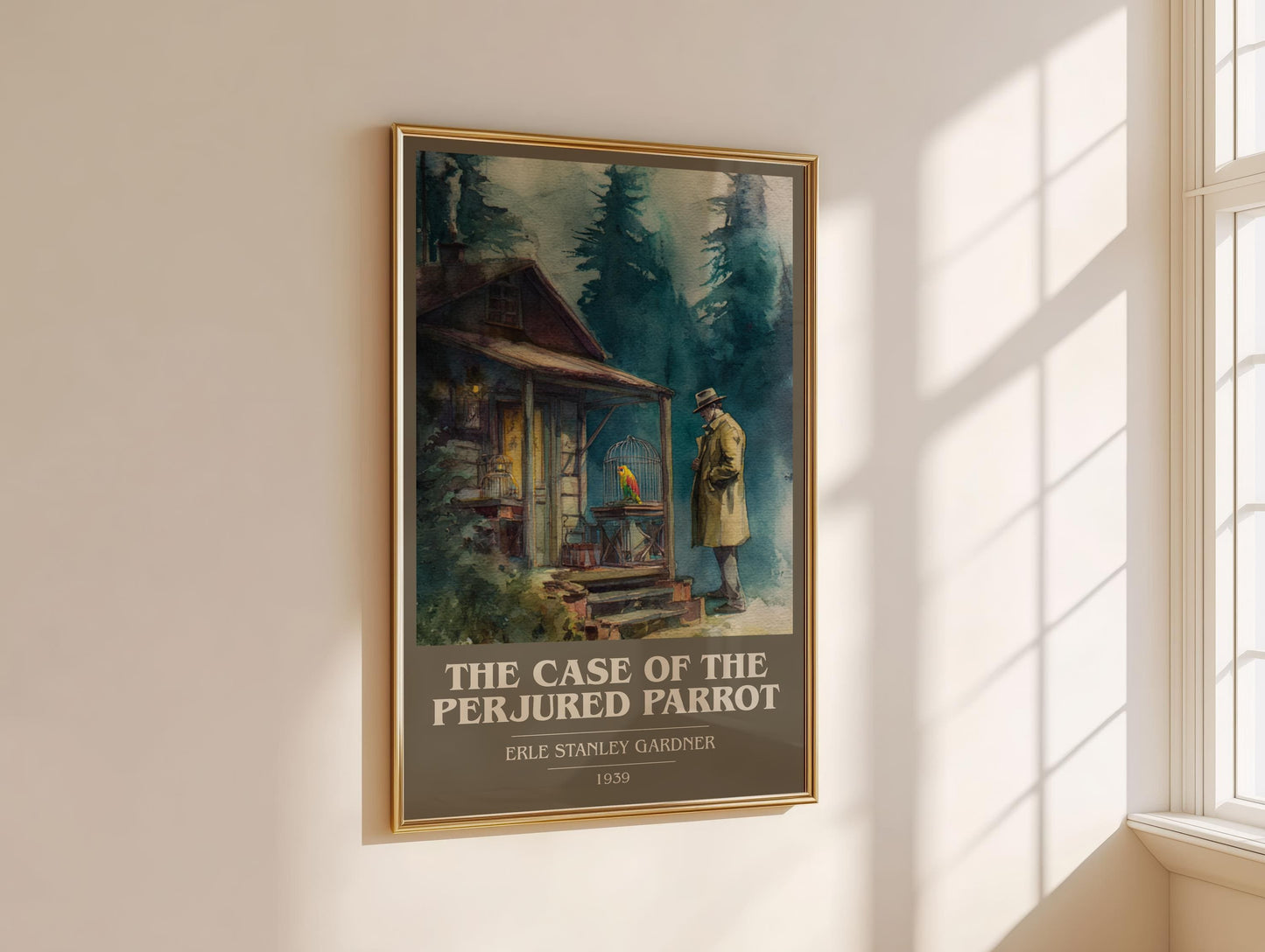 The Case Of The Perjured Parrot by Erle Stanley Gardner | Book Poster | Literary Art Gift For Book Lover | Novel Inspired Wall Art