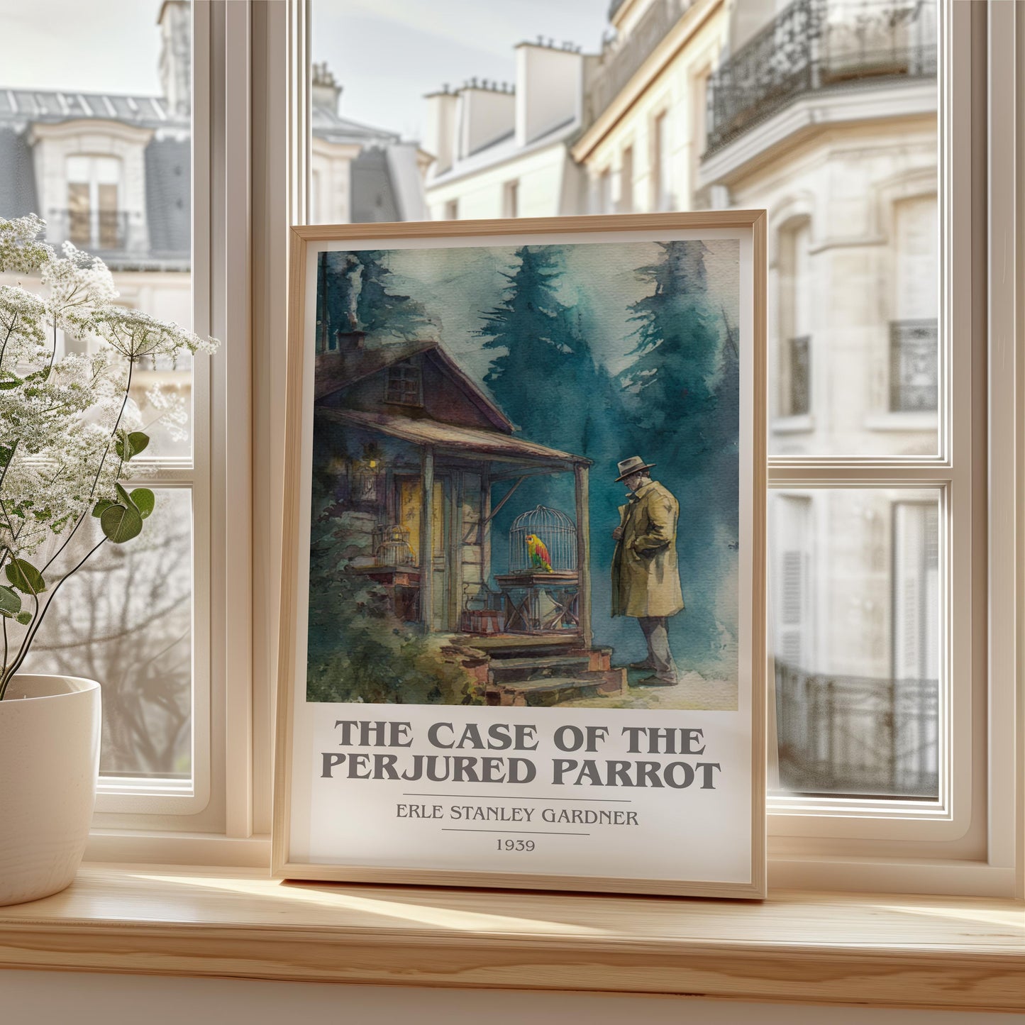 The Case Of The Perjured Parrot by Erle Stanley Gardner | Book Poster | Literary Art Gift For Book Lover | Novel Inspired Wall Art