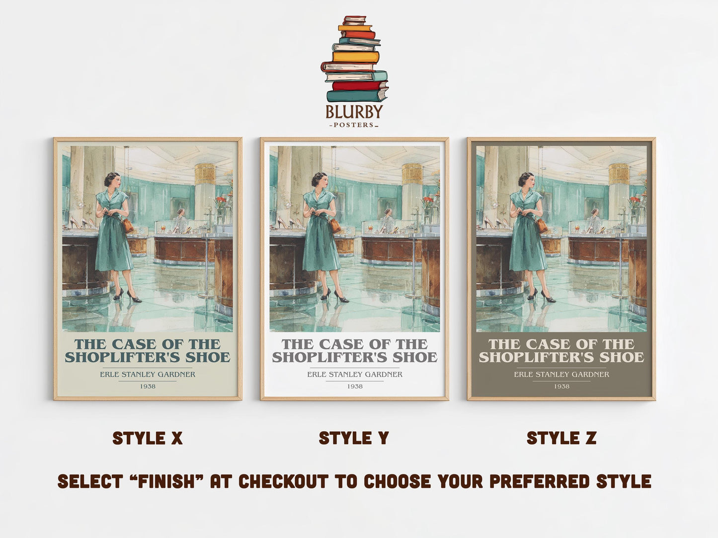 The Case Of The Shoplifter's Shoe by Erle Stanley Gardner | Book Poster | Literary Art Gift For Book Lover | Novel Inspired Wall Art