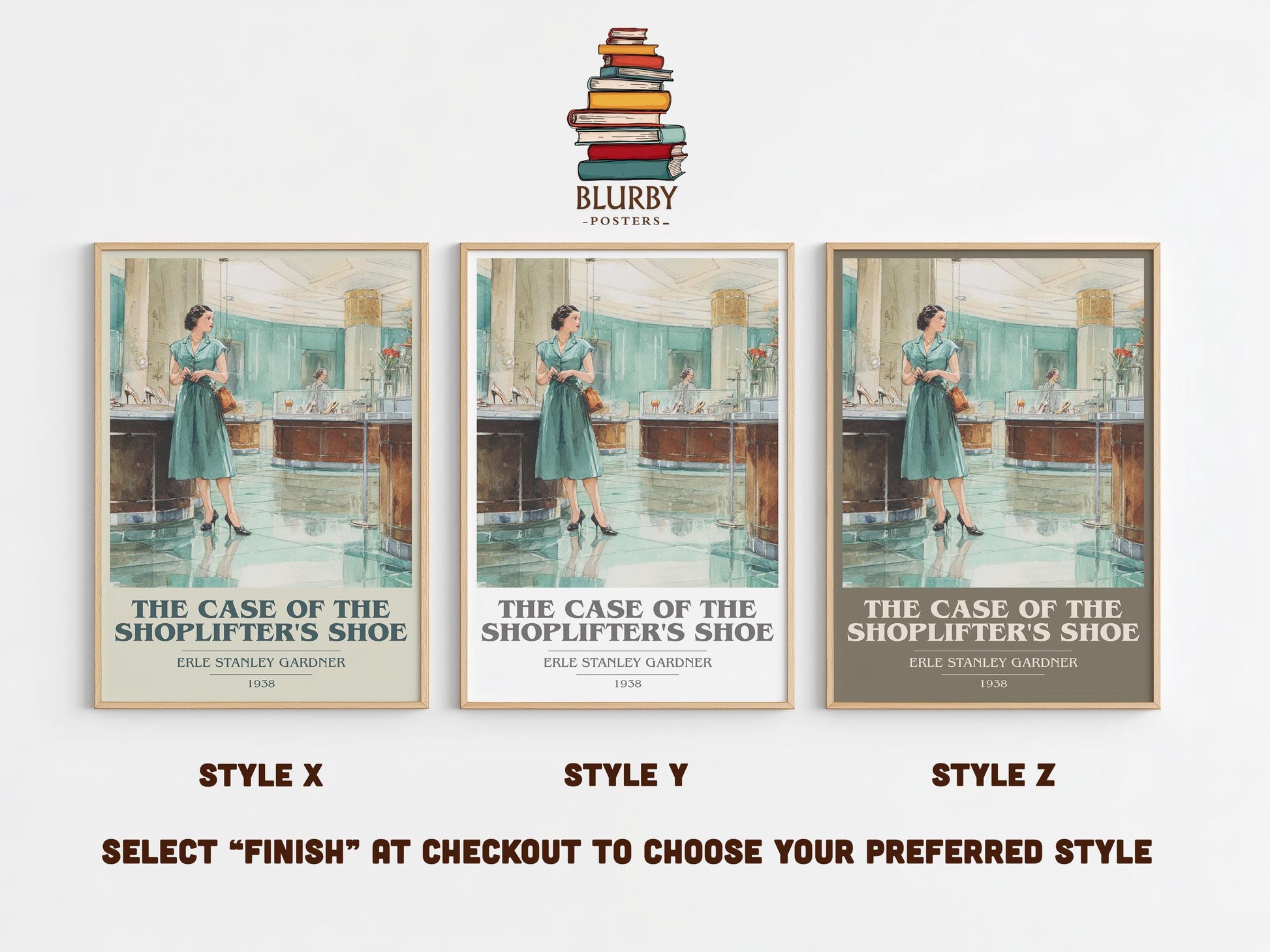 The Case Of The Shoplifter's Shoe by Erle Stanley Gardner | Book Poster | Literary Art Gift For Book Lover | Novel Inspired Wall Art