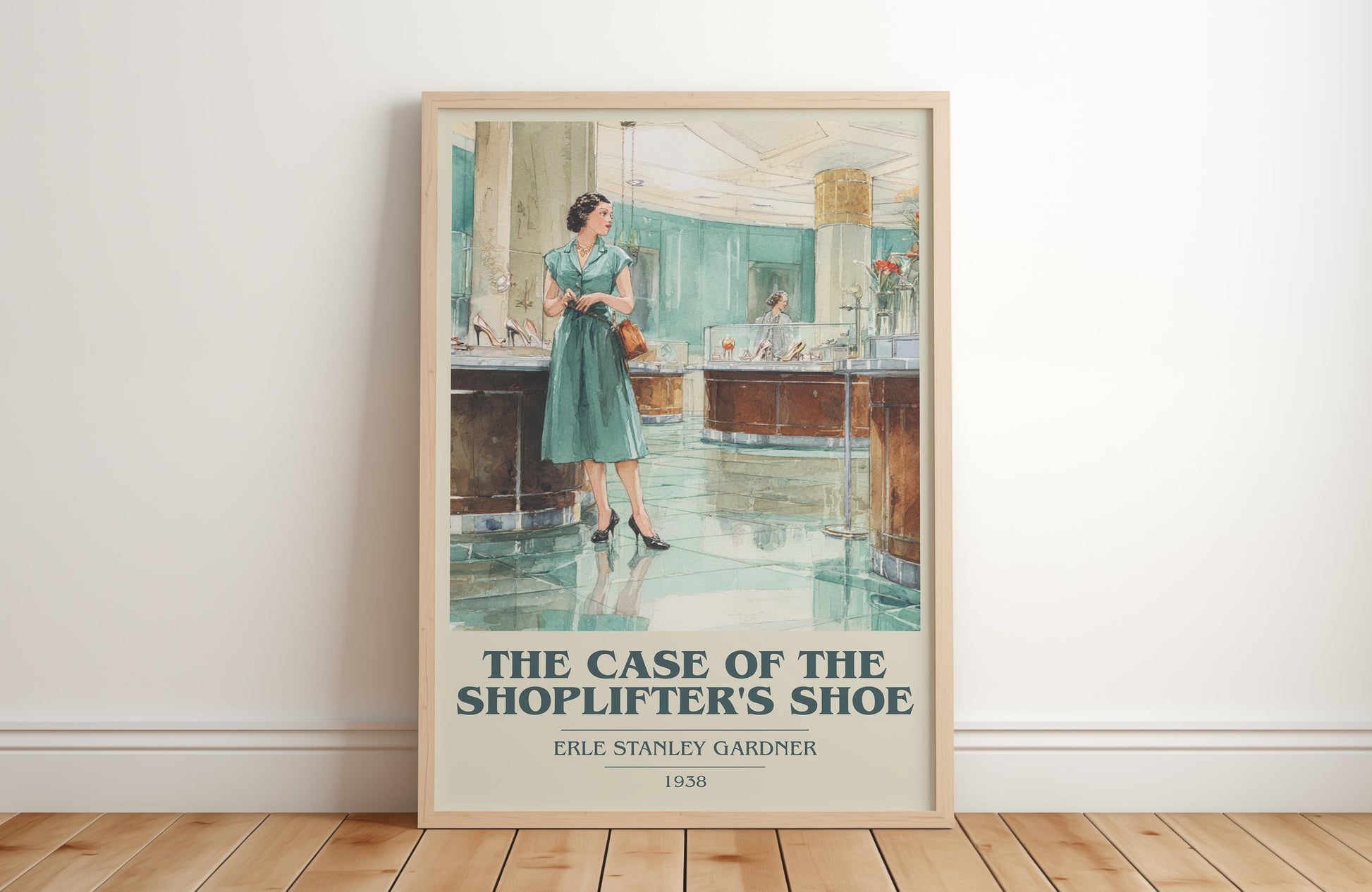 The Case Of The Shoplifter's Shoe by Erle Stanley Gardner | Book Poster | Literary Art Gift For Book Lover | Novel Inspired Wall Art