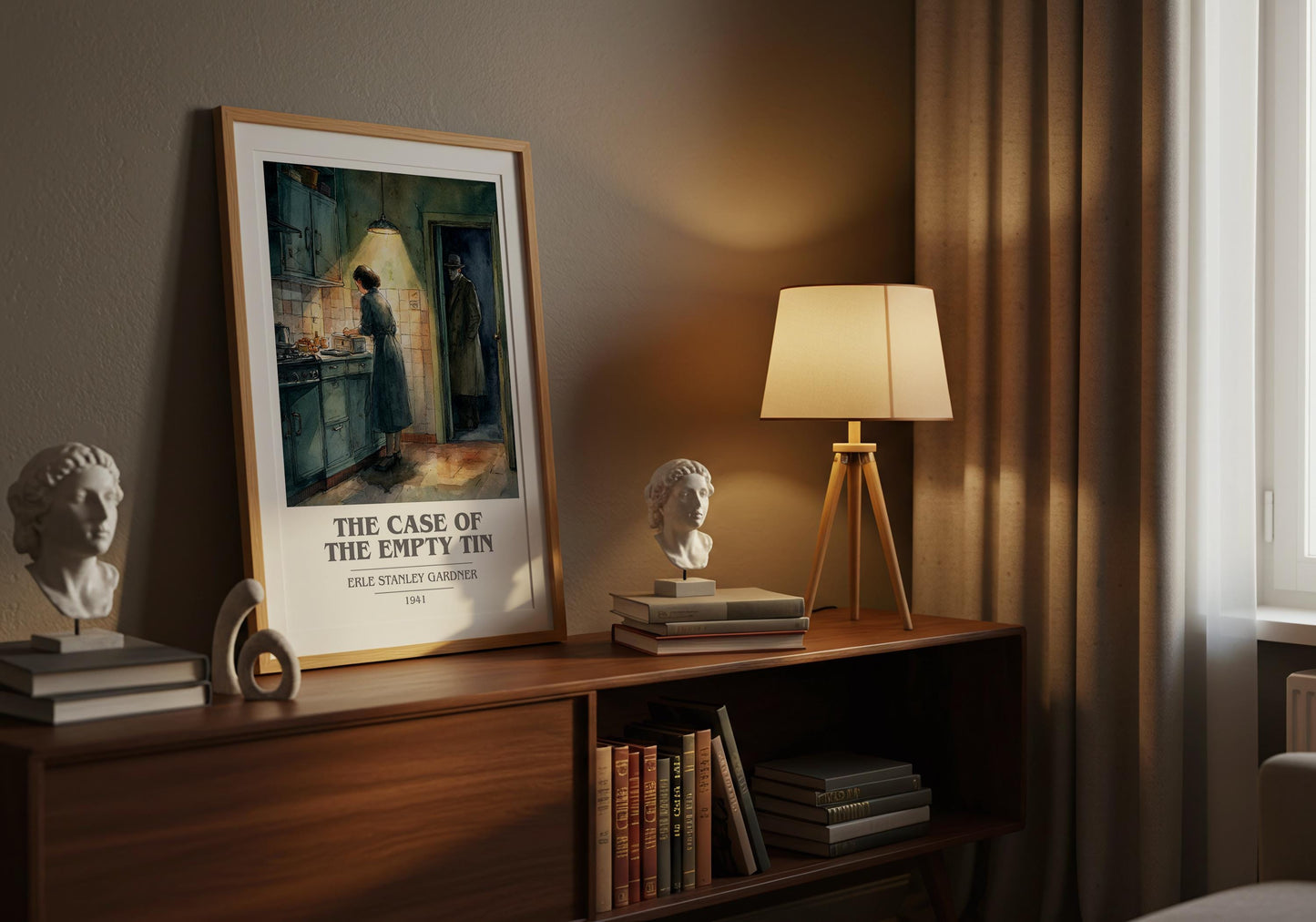 The Case Of The Empty Tin by Erle Stanley Gardner | Book Poster | Literary Art Gift For Book Lover | Novel Inspired Wall Art