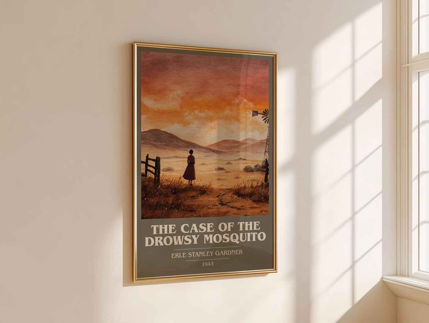 The Case Of The Drowsy Mosquito by Erle Stanley Gardner | Book Poster | Literary Art Gift For Book Lover | Novel Inspired Wall Art