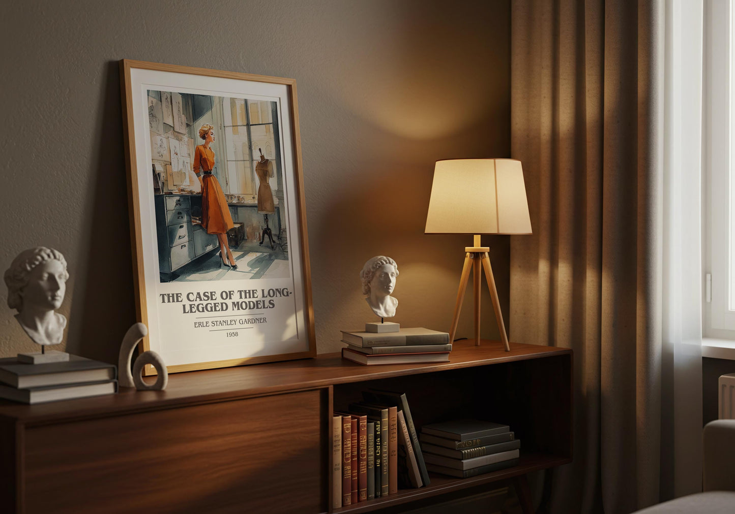 The Case Of The Long-Legged Models by Erle Stanley Gardner | Book Poster | Literary Art Gift For Book Lover | Novel Inspired Wall Art