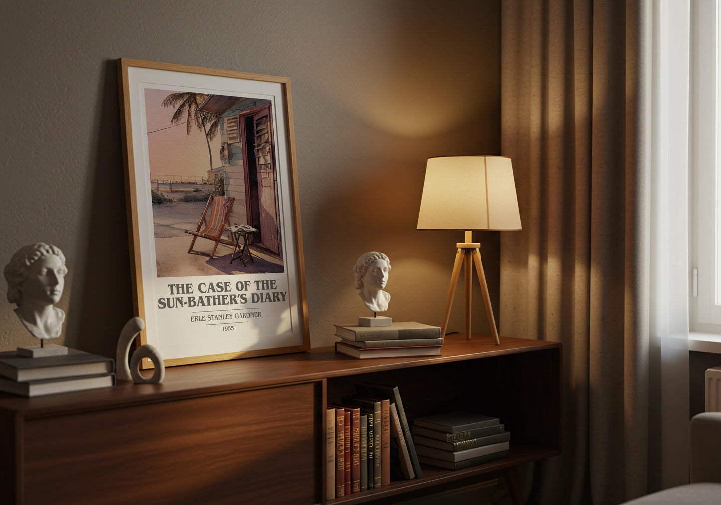 The Case Of The Sun Bathers Diary by Erle Stanley Gardner | Book Poster | Literary Art Gift For Book Lover | Novel Inspired Wall Art