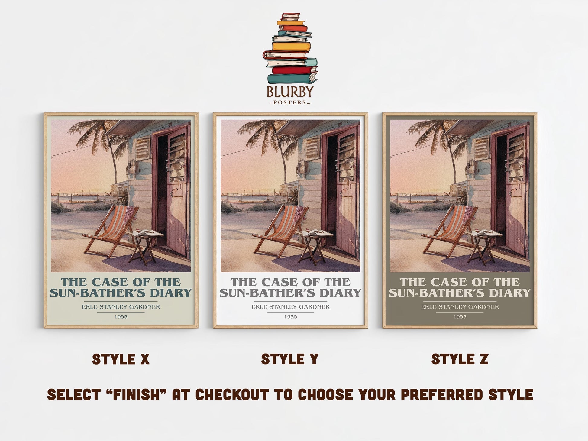 The Case Of The Sun Bathers Diary by Erle Stanley Gardner | Book Poster | Literary Art Gift For Book Lover | Novel Inspired Wall Art