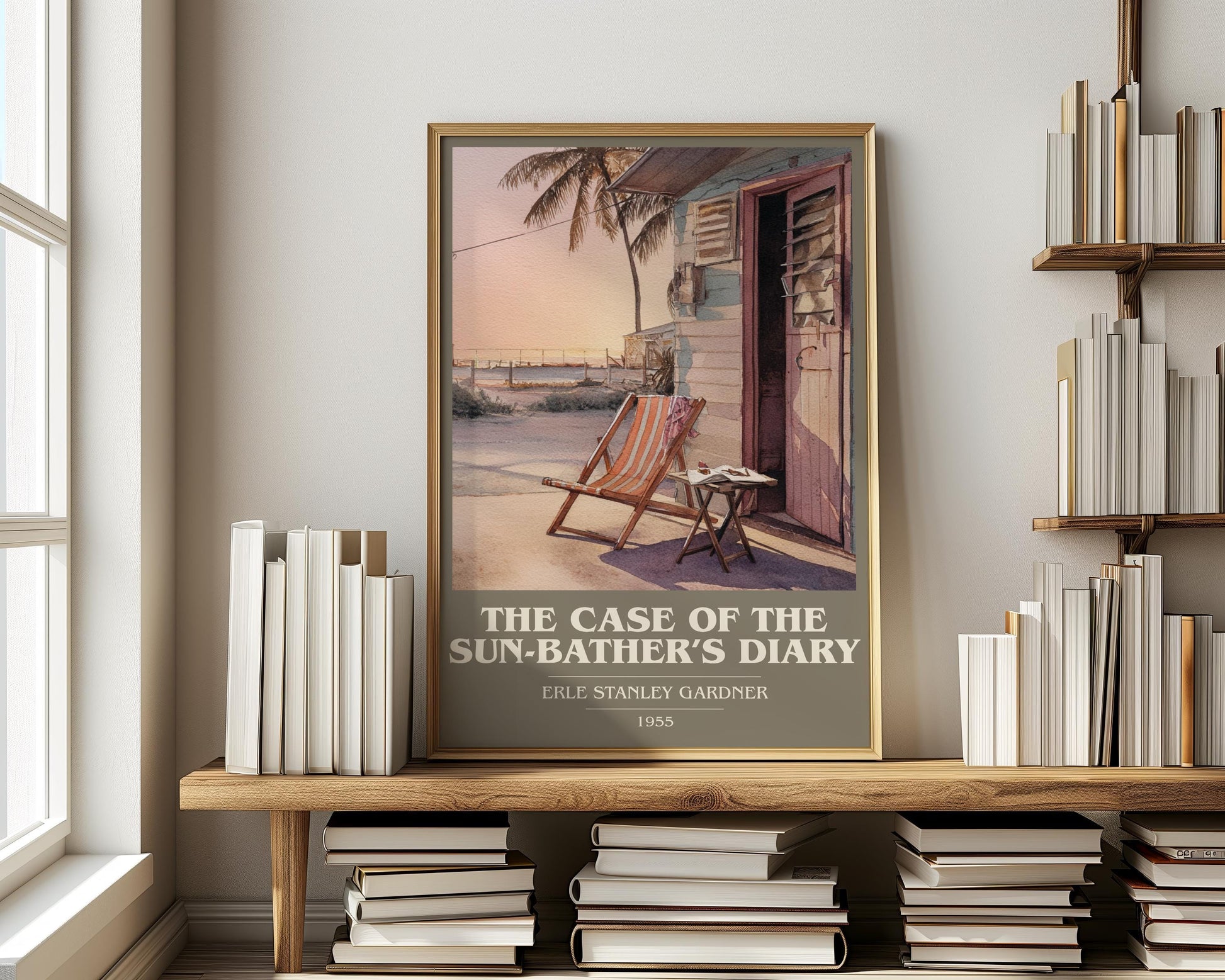 The Case Of The Sun Bathers Diary by Erle Stanley Gardner | Book Poster | Literary Art Gift For Book Lover | Novel Inspired Wall Art
