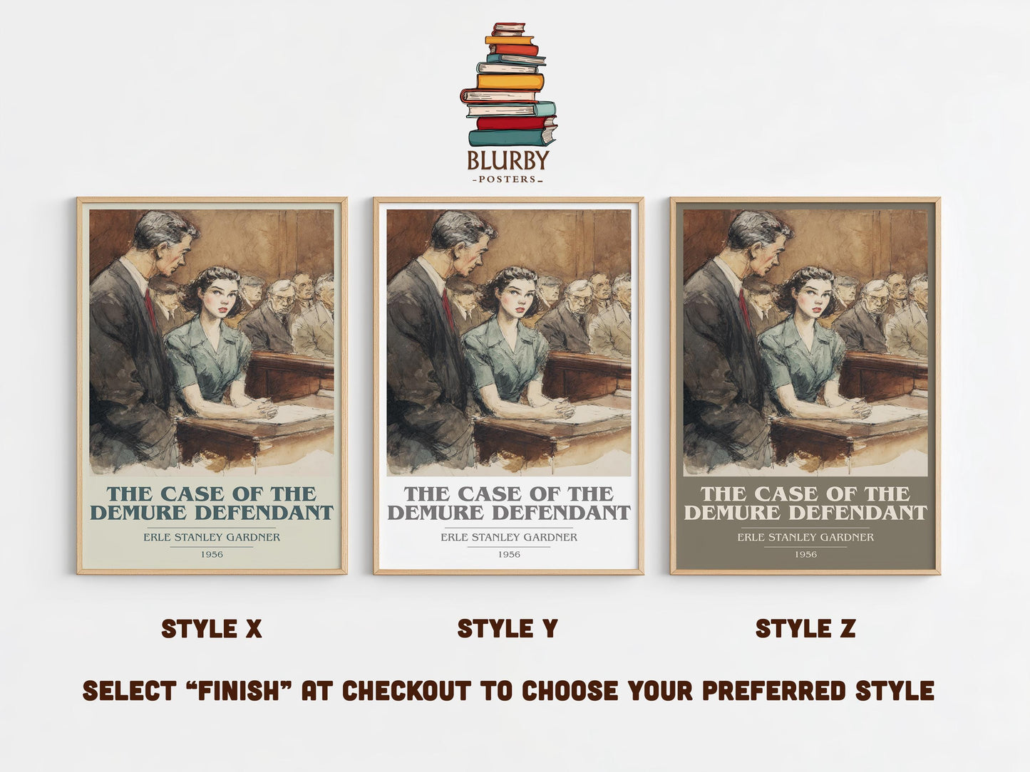 The Case Of The Demure Defendant by Erle Stanley Gardner | Book Poster | Literary Art Gift For Book Lover | Novel Inspired Wall Art