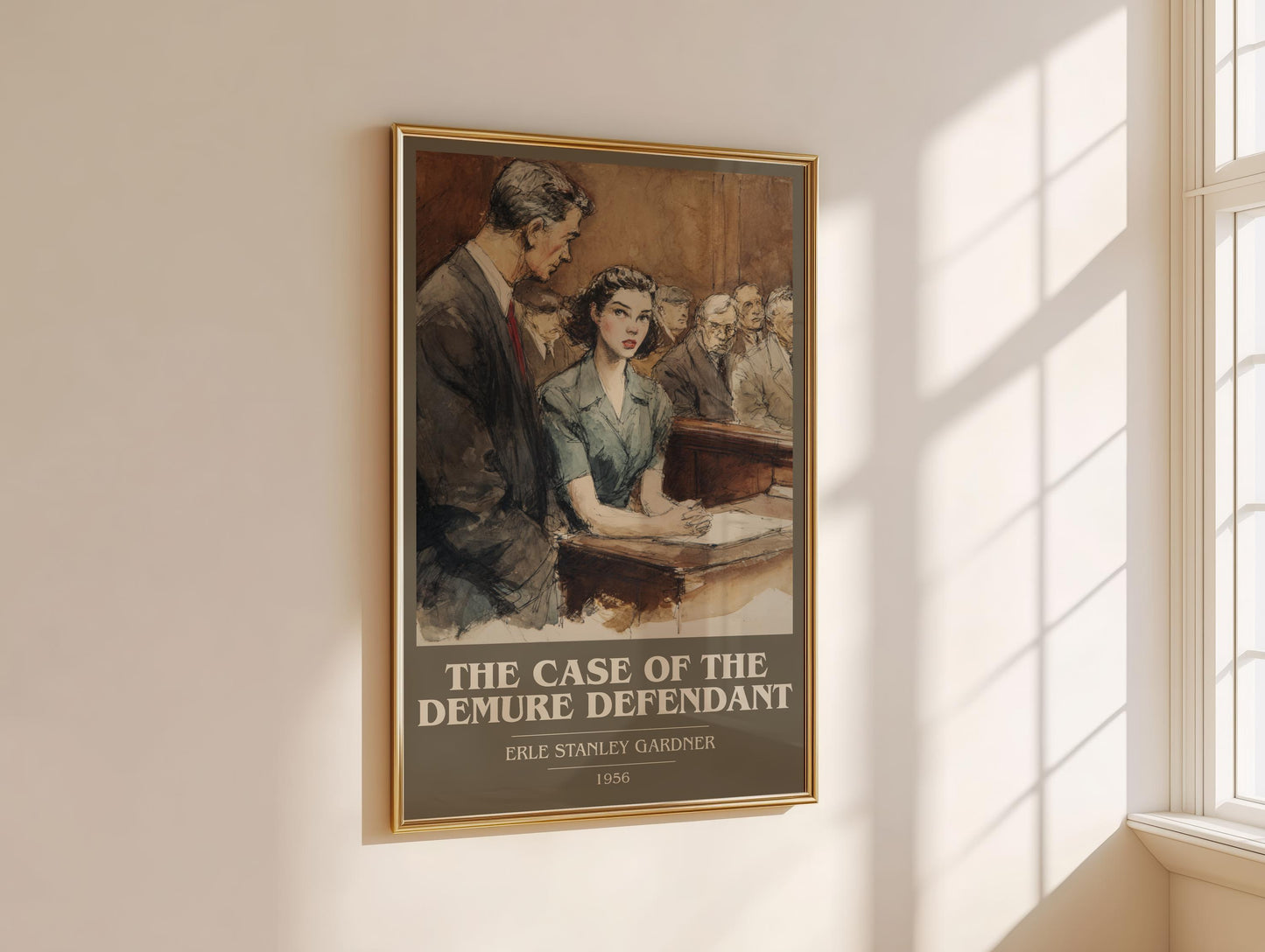 The Case Of The Demure Defendant by Erle Stanley Gardner | Book Poster | Literary Art Gift For Book Lover | Novel Inspired Wall Art