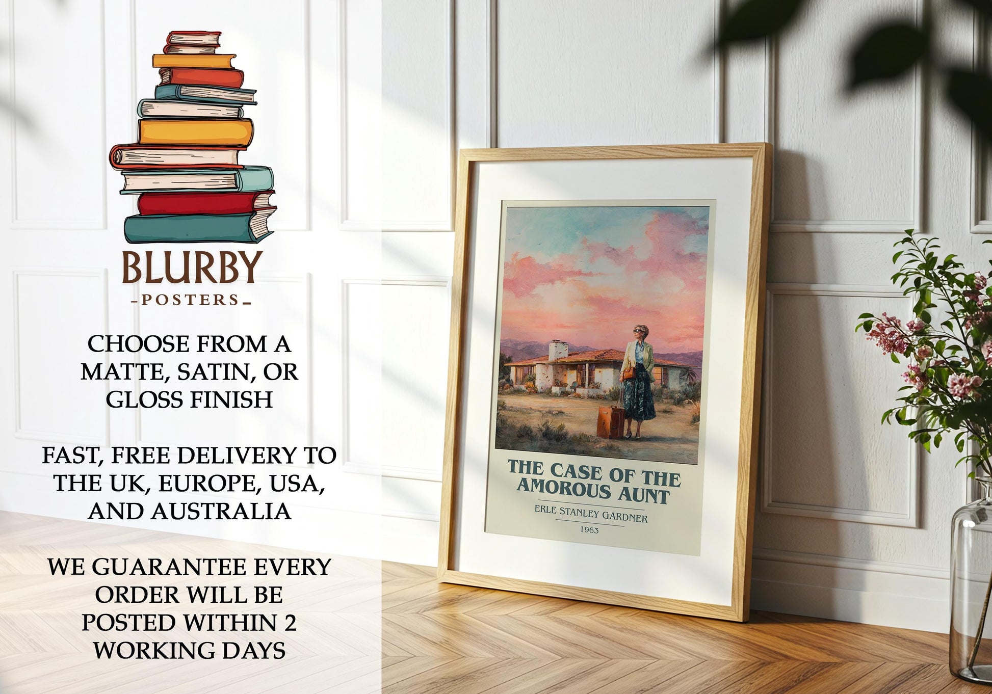 The Case Of The Amorous Aunt by Erle Stanley Gardner | Book Poster | Literary Art Gift For Book Lover | Novel Inspired Wall Art