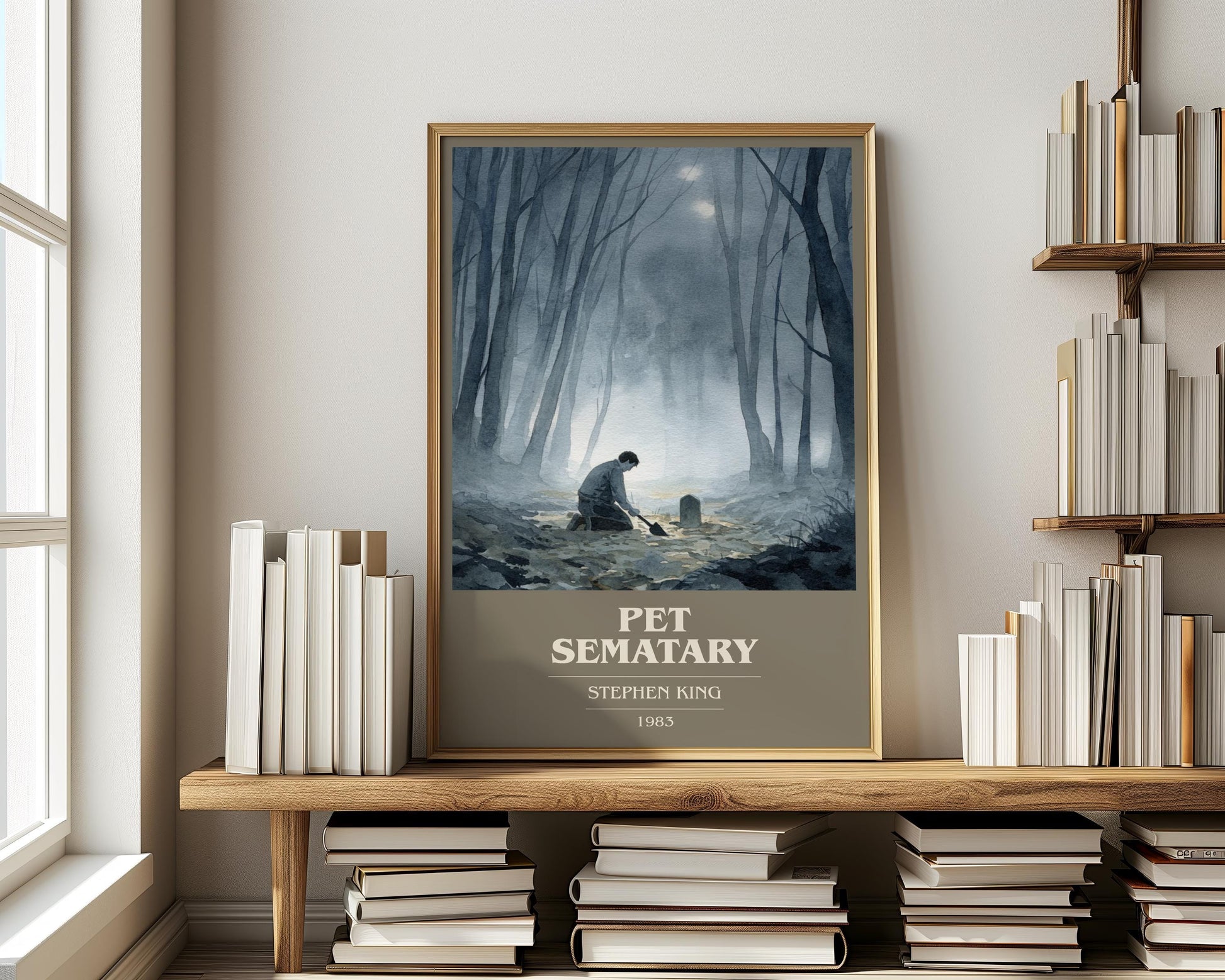 Pet Sematary by Stephen King | Book Poster | Literary Art Gift For Book Lover | Novel Inspired Wall Art