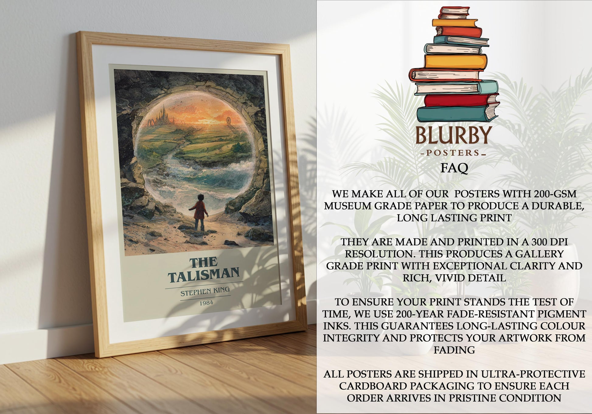 The Talisman by Stephen King | Book Poster | Literary Art Gift For Book Lover | Novel Inspired Wall Art
