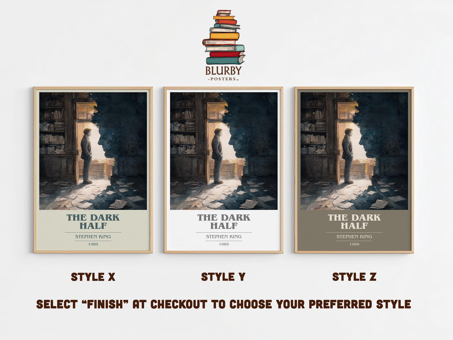The Dark Half by Stephen King | Book Poster | Literary Art Gift For Book Lover | Novel Inspired Wall Art