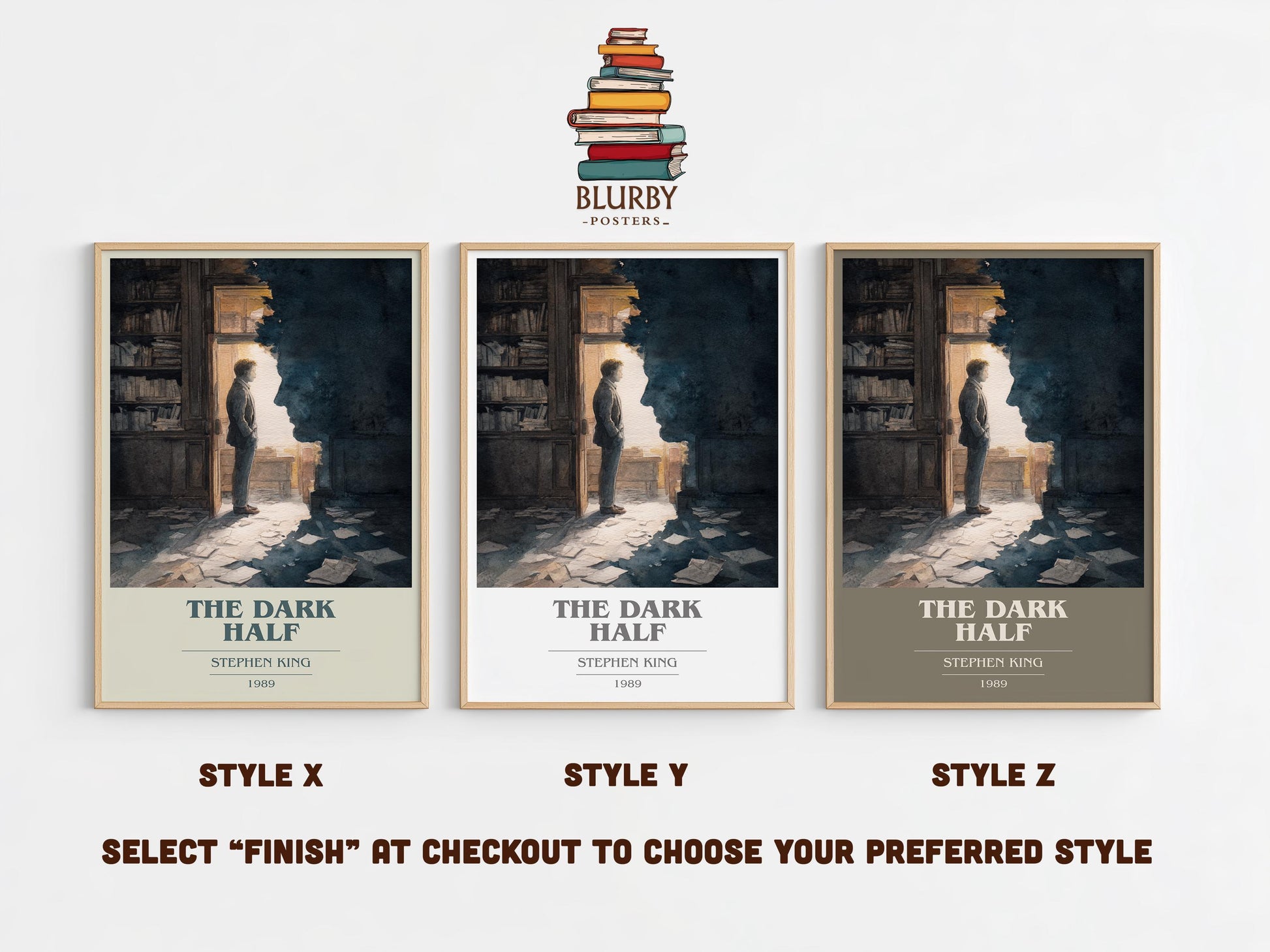 The Dark Half by Stephen King | Book Poster | Literary Art Gift For Book Lover | Novel Inspired Wall Art