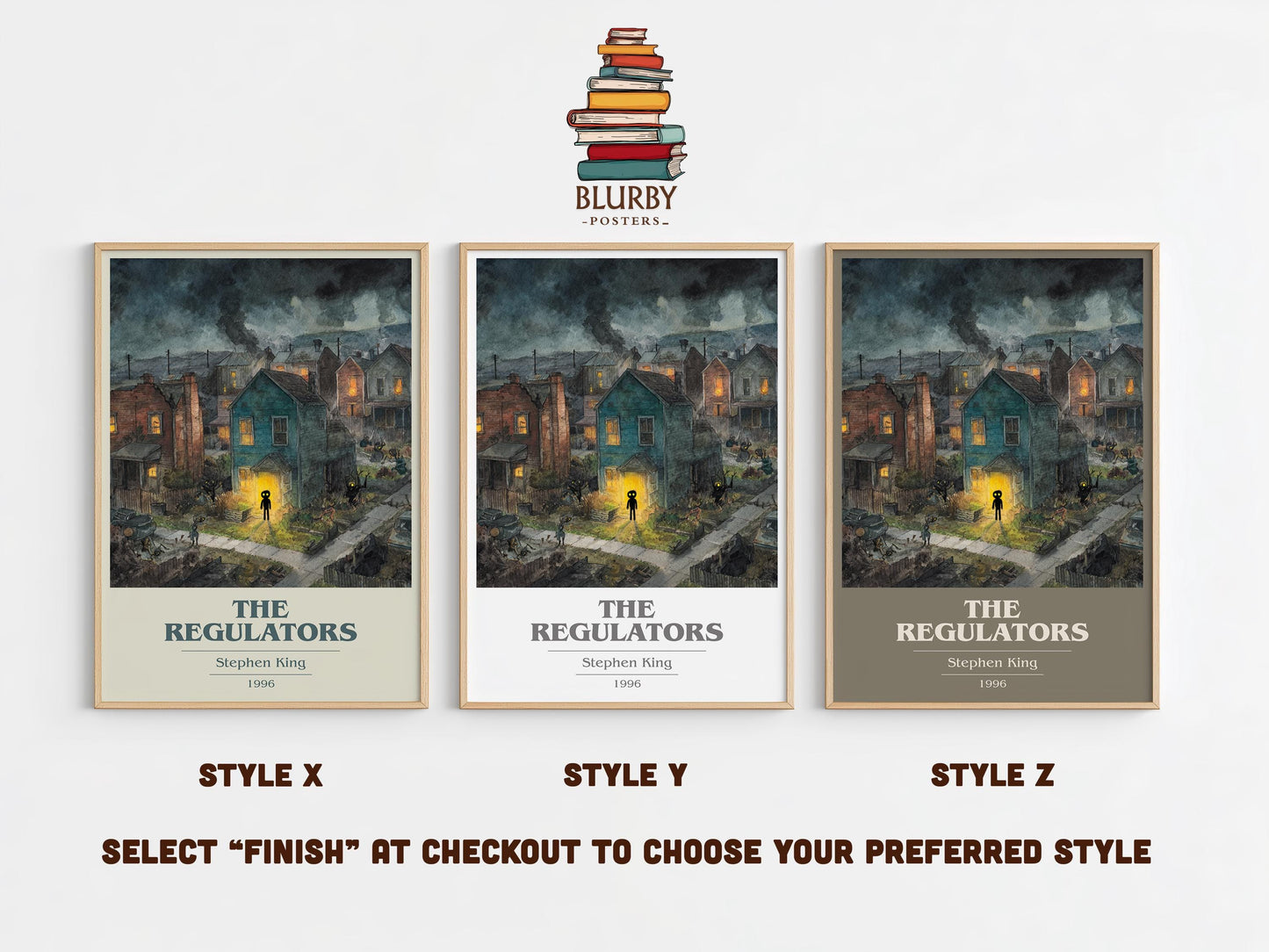 The Regulators by Stephen King | Book Poster | Literary Art Gift For Book Lover | Novel Inspired Wall Art | Free Delivery