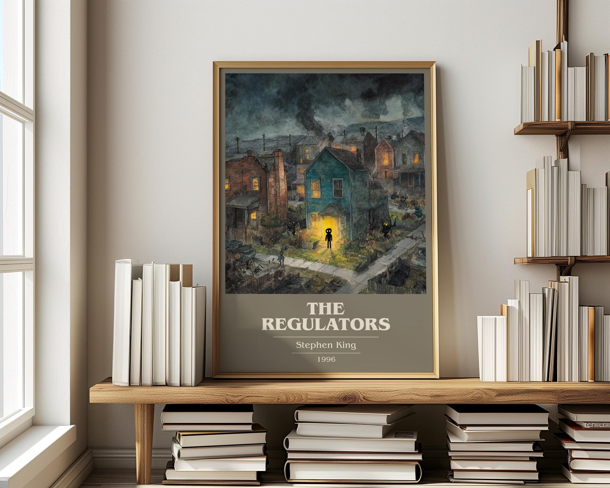 The Regulators by Stephen King | Book Poster | Literary Art Gift For Book Lover | Novel Inspired Wall Art | Free Delivery