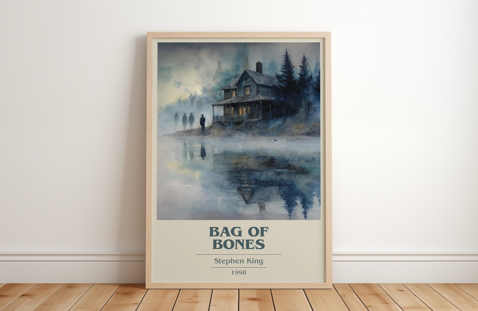 Bag of Bones by Stephen King | Book Poster | Literary Art Gift For Book Lover | Novel Inspired Wall Art | Free Delivery