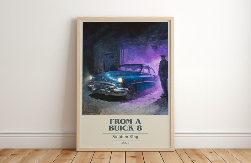 From a Buick 8 book cover print in frame leaning in hallway – horror wall art