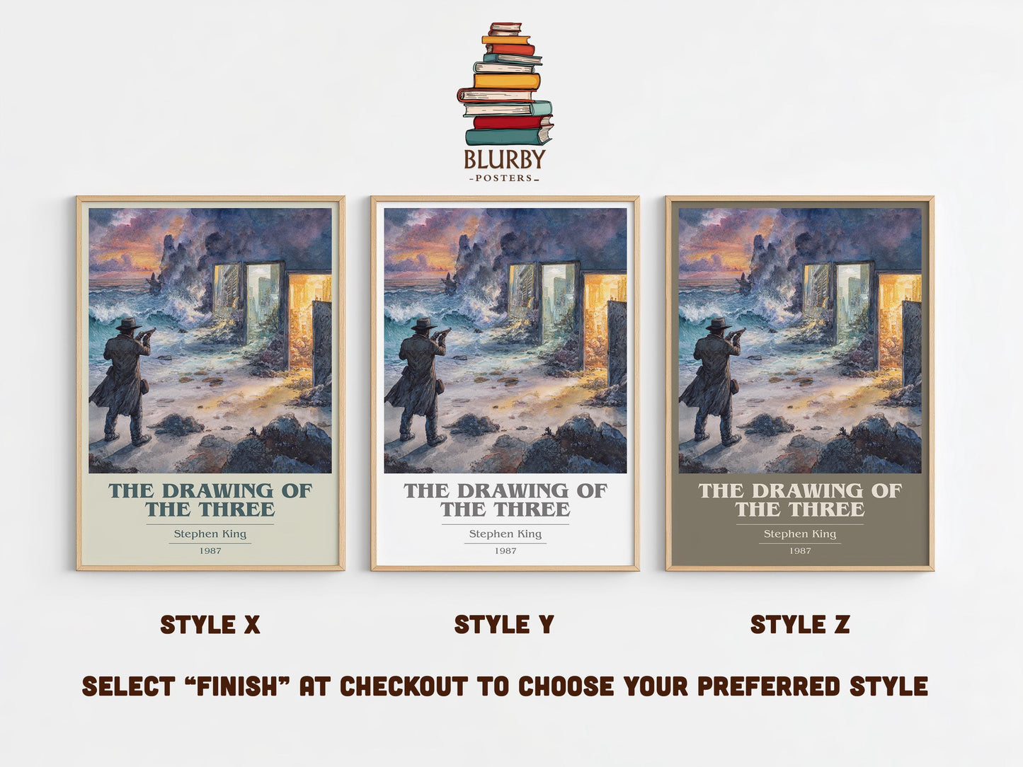 The Drawing of the Three by Stephen King | Book Poster | Literary Art Gift For Book Lover | Novel Inspired Wall Art | Free Delivery