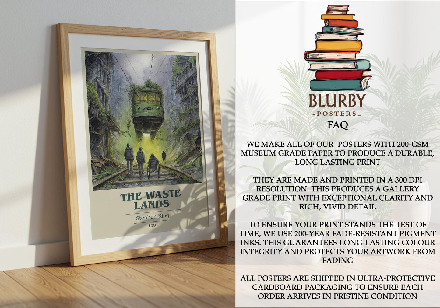The Waste Lands by Stephen King | Book Poster | Literary Art Gift For Book Lover | Novel Inspired Wall Art | Free Delivery