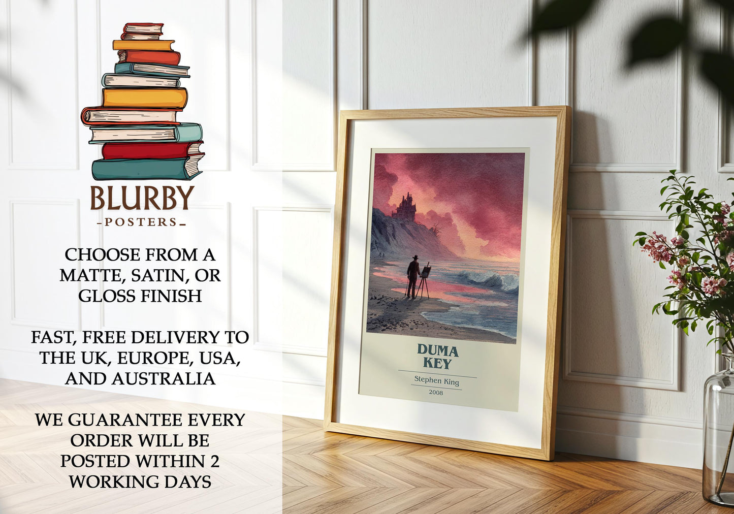 Duma Key by Stephen King | Book Poster | Literary Art Gift For Book Lover | Novel Inspired Wall Art | Free Delivery
