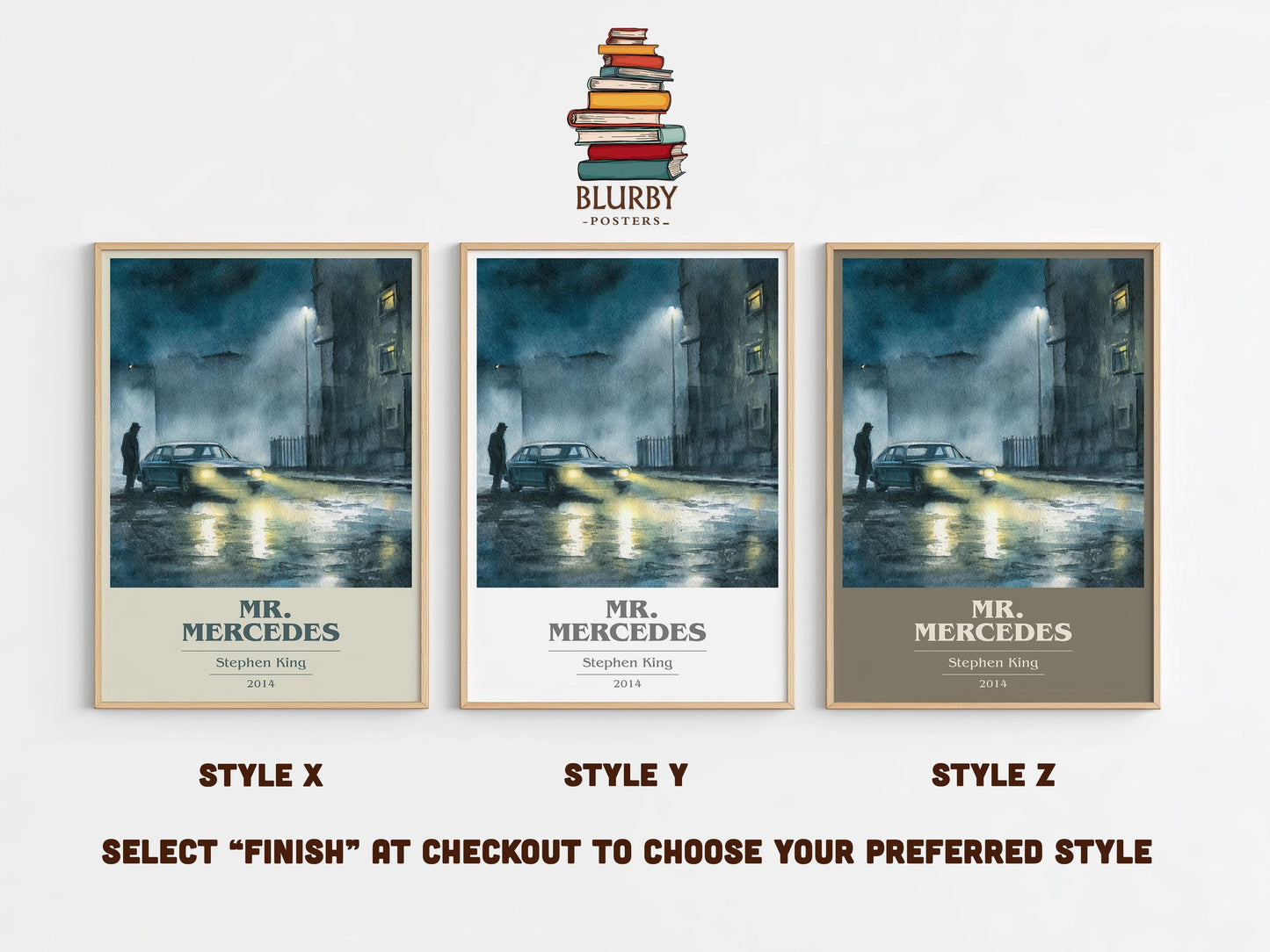 Mr. Mercedes by Stephen King | Book Poster | Literary Art Gift For Book Lover | Novel Inspired Wall Art | Free Delivery