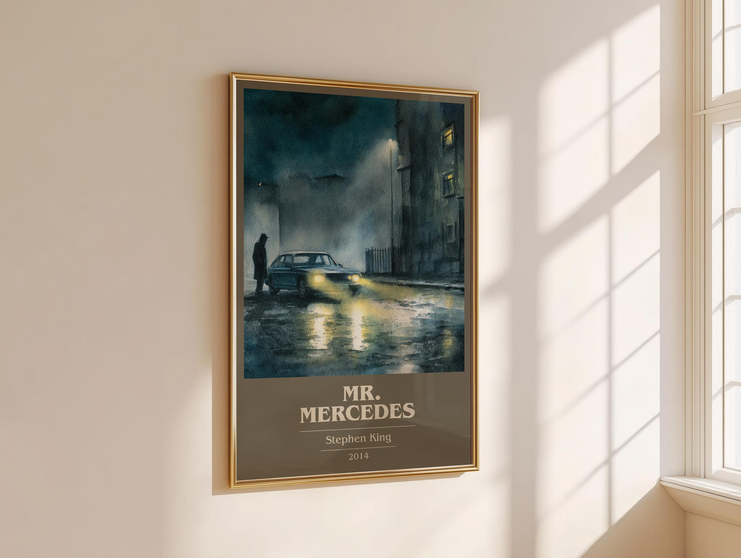 Mr. Mercedes by Stephen King | Book Poster | Literary Art Gift For Book Lover | Novel Inspired Wall Art | Free Delivery