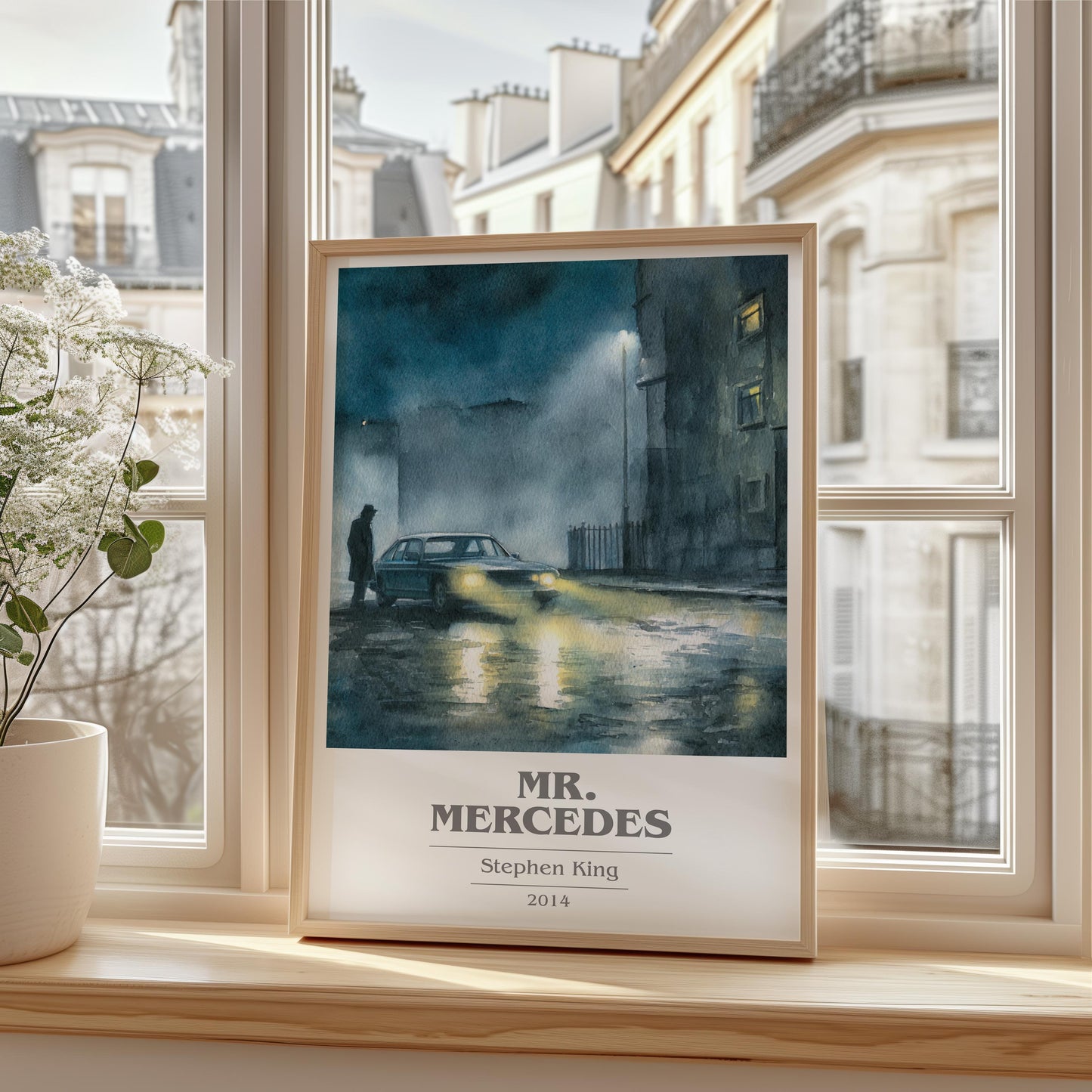 Mr. Mercedes by Stephen King | Book Poster | Literary Art Gift For Book Lover | Novel Inspired Wall Art | Free Delivery