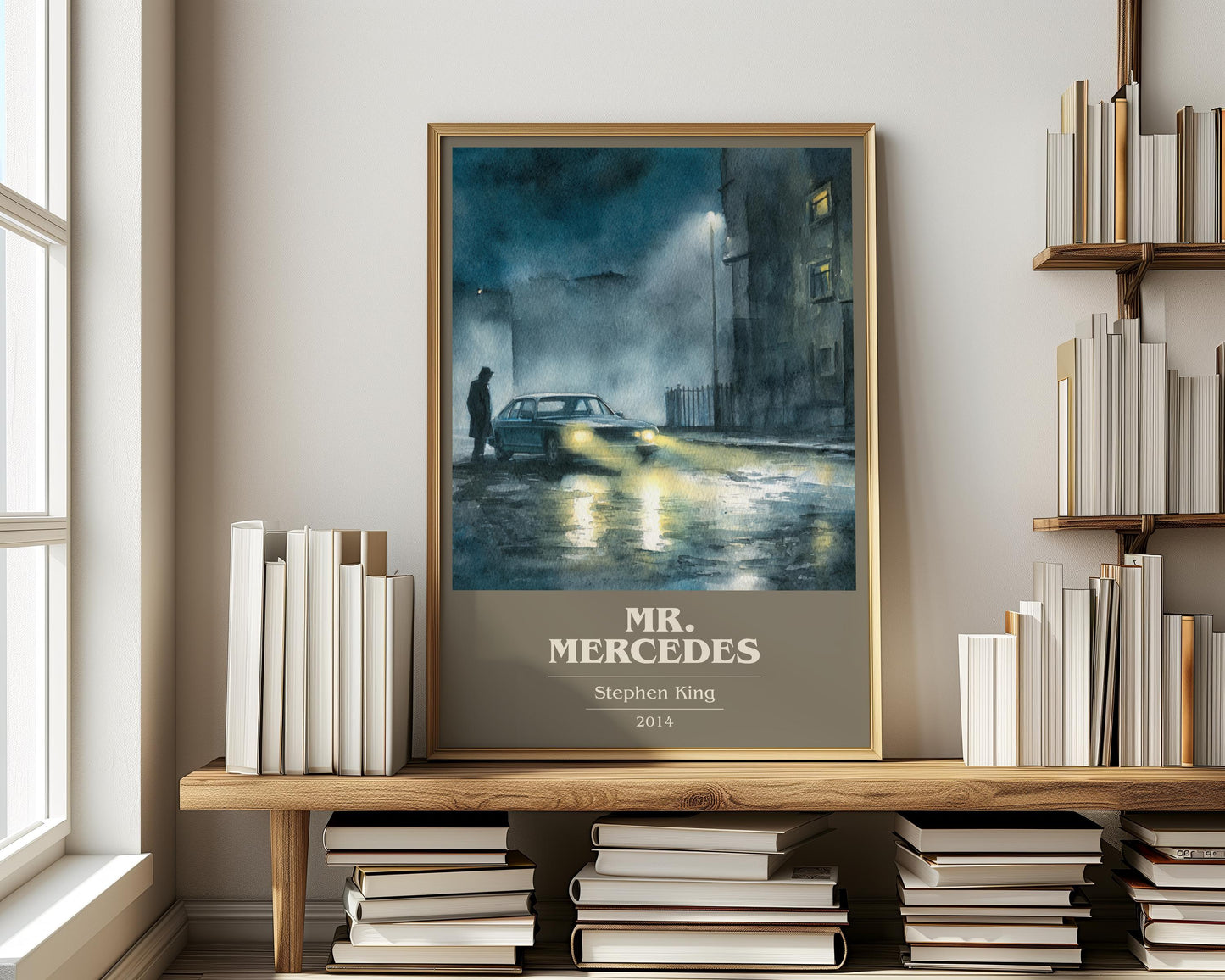 Mr. Mercedes by Stephen King | Book Poster | Literary Art Gift For Book Lover | Novel Inspired Wall Art | Free Delivery