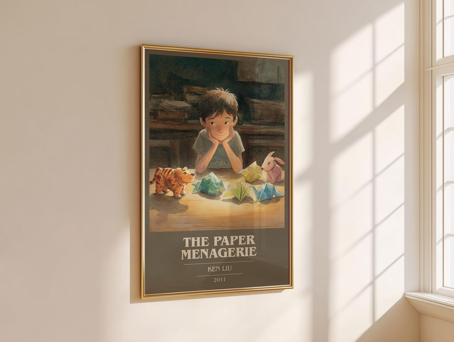 The Paper Menagerie book cover book poster framed on wall – fantasy wall art