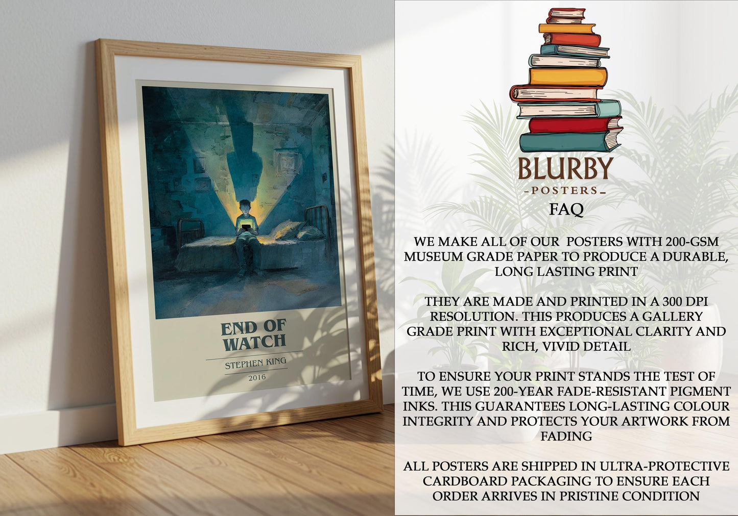 End Of Watch by Stephen King | Book Poster | Literary Art Gift For Book Lover | Novel Inspired Wall Art | Free Delivery