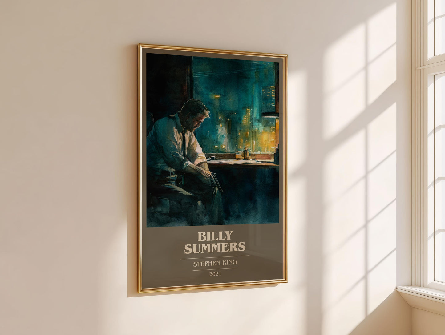 Billy Summers by Stephen King | Book Poster | Literary Art Gift For Book Lover | Novel Inspired Wall Art | Free Delivery