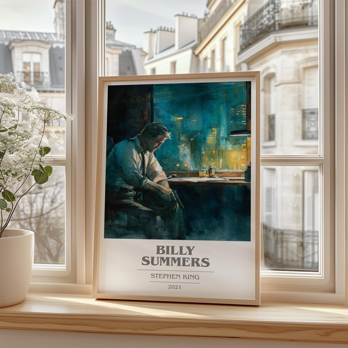 Billy Summers by Stephen King | Book Poster | Literary Art Gift For Book Lover | Novel Inspired Wall Art | Free Delivery