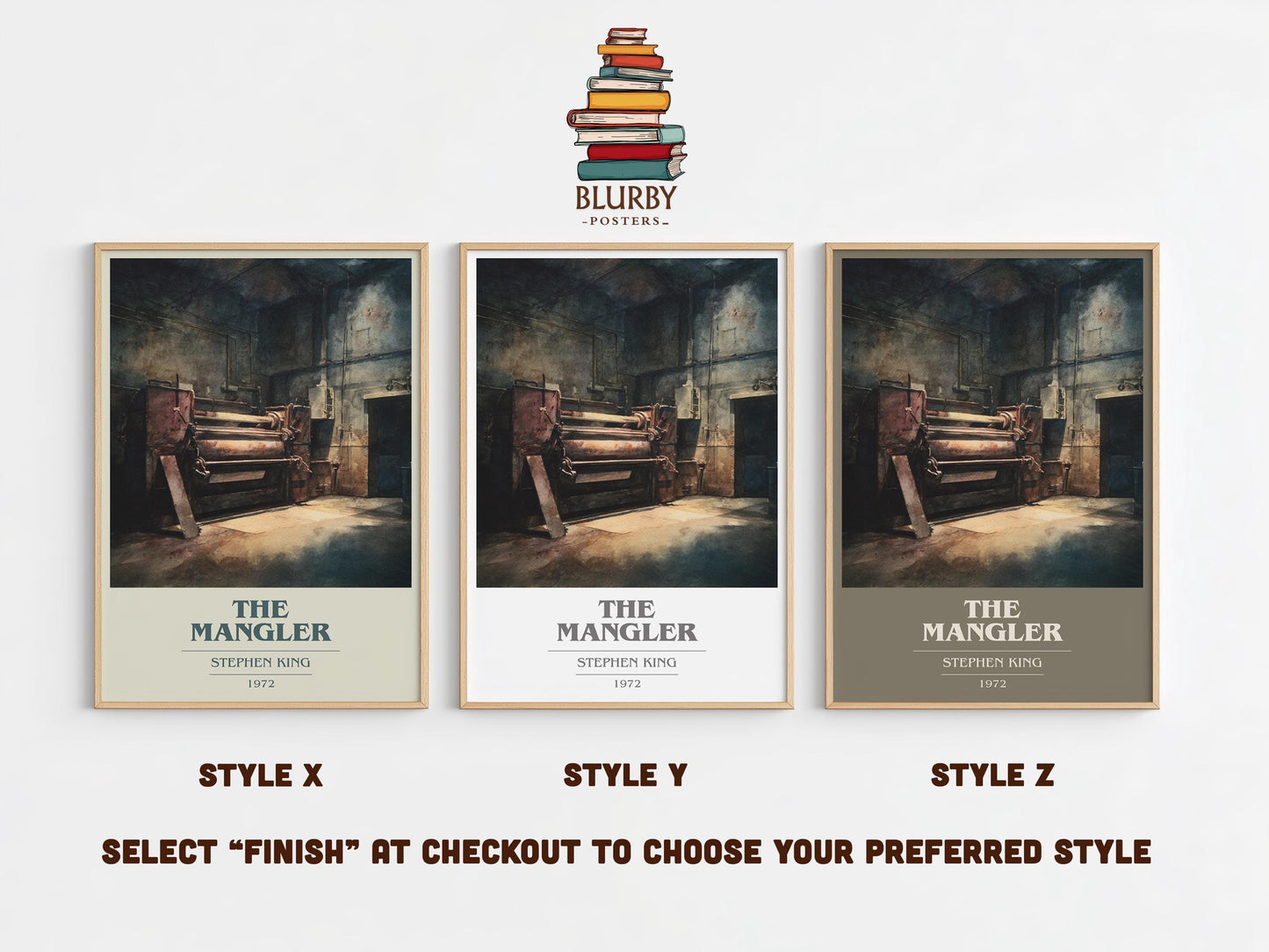 The Mangler by Stephen King | Book Poster | Literary Art Gift For Book Lover | Novel Inspired Wall Art | Free Delivery