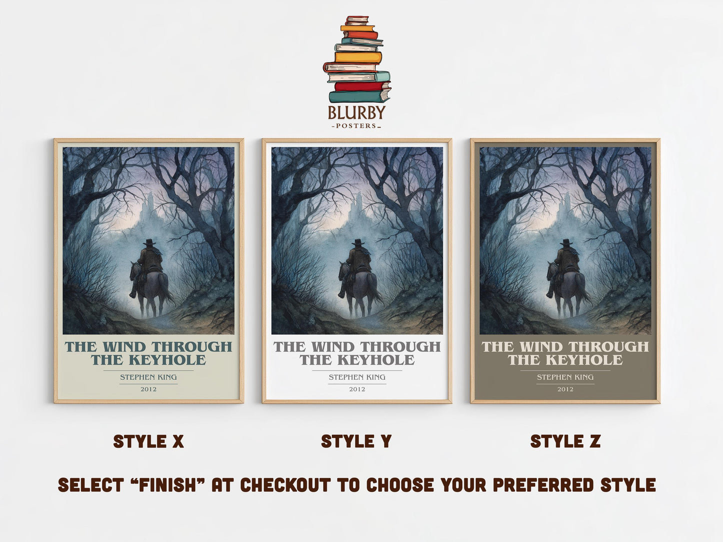 The Wind Through The Keyhole by Stephen King | Book Poster | Literary Art Gift For Book Lover | Novel Inspired Wall Art | Free Delivery