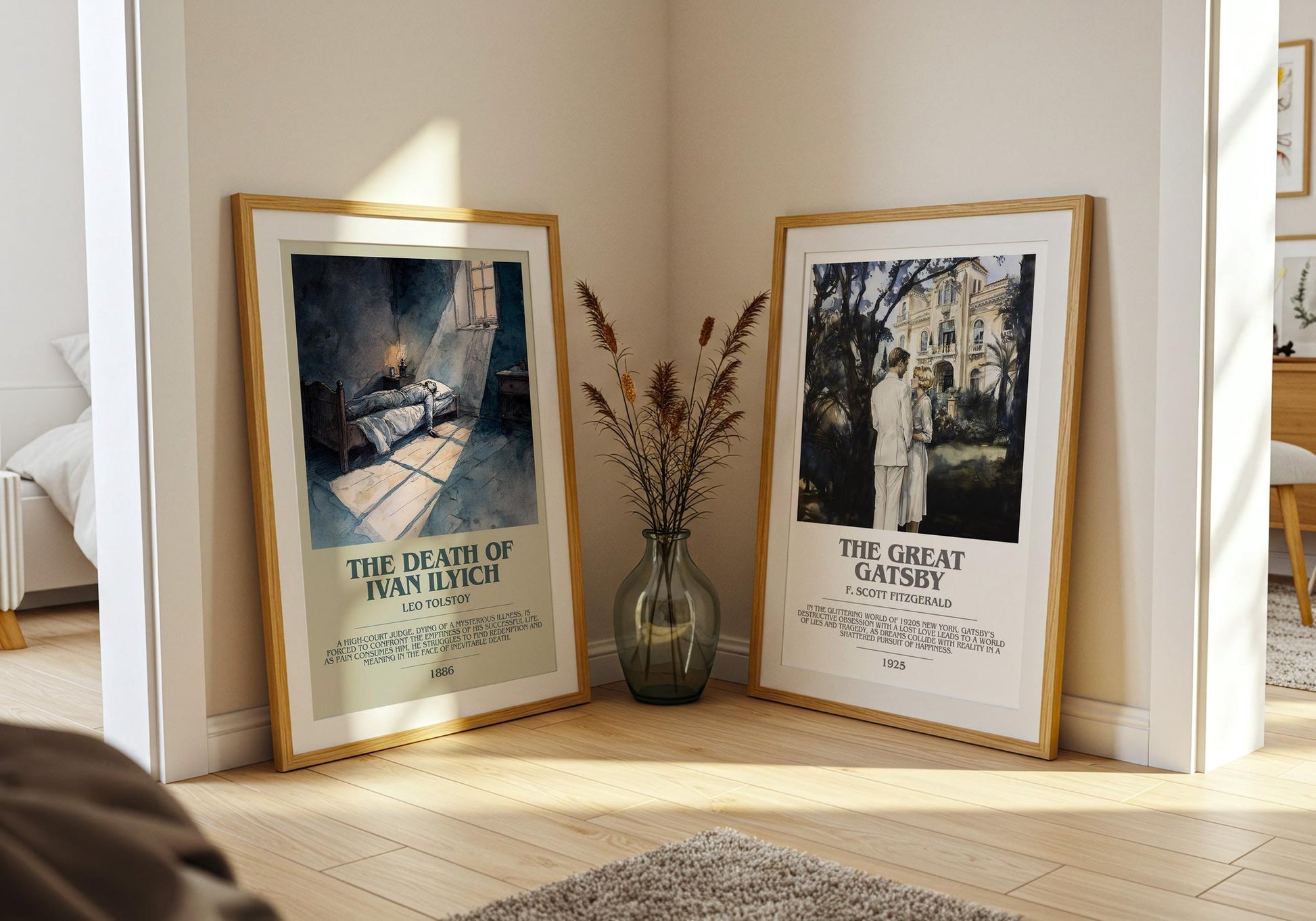 The Death Of Ivan Ilyich bookish poster paired in gallery wall – literary art prints