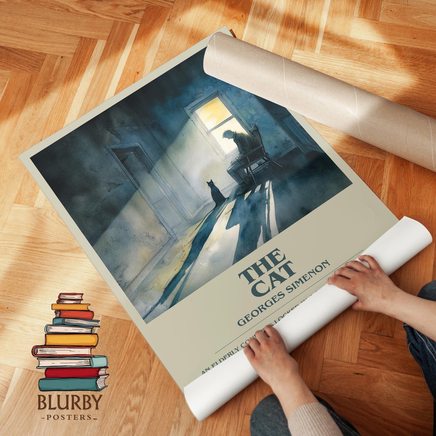 The Cat book poster packaging – museum-quality print rolled in protective tube