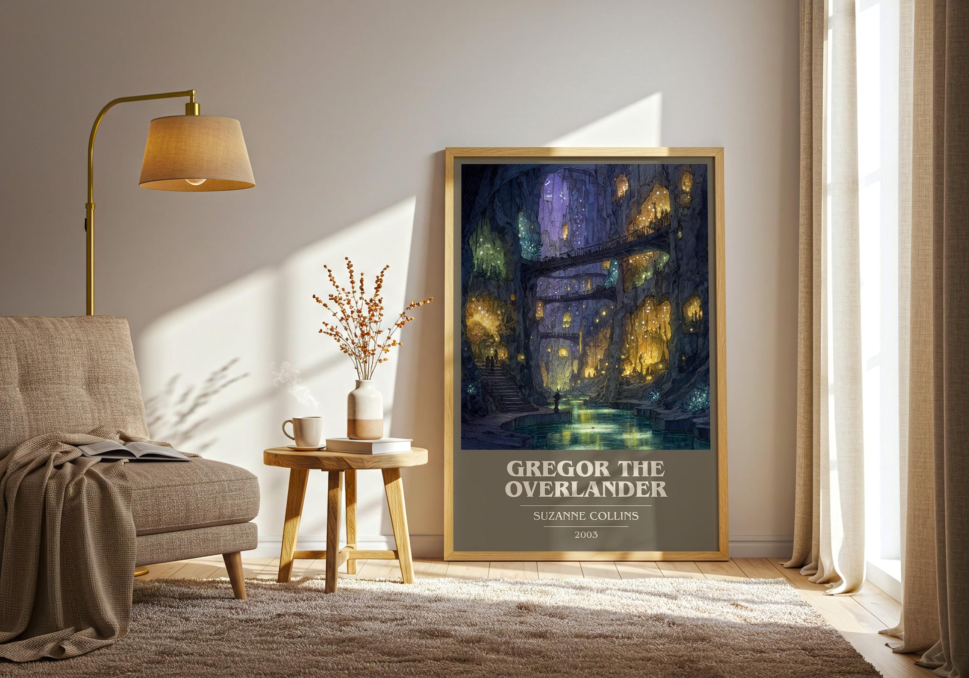 Gregor the Overlander by Suzanne Collins | Book Poster | Literary Art Gift For Book Lover | Novel Inspired Wall Art