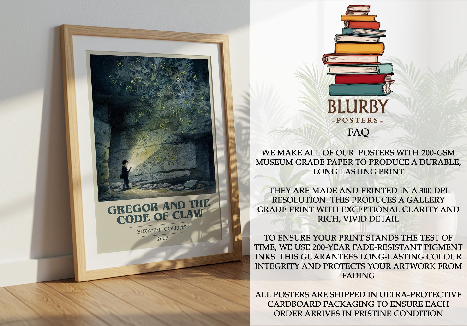 Gregor and the Code of Claw by Suzanne Collins | Book Poster | Literary Art Gift For Book Lover | Novel Inspired Wall Art