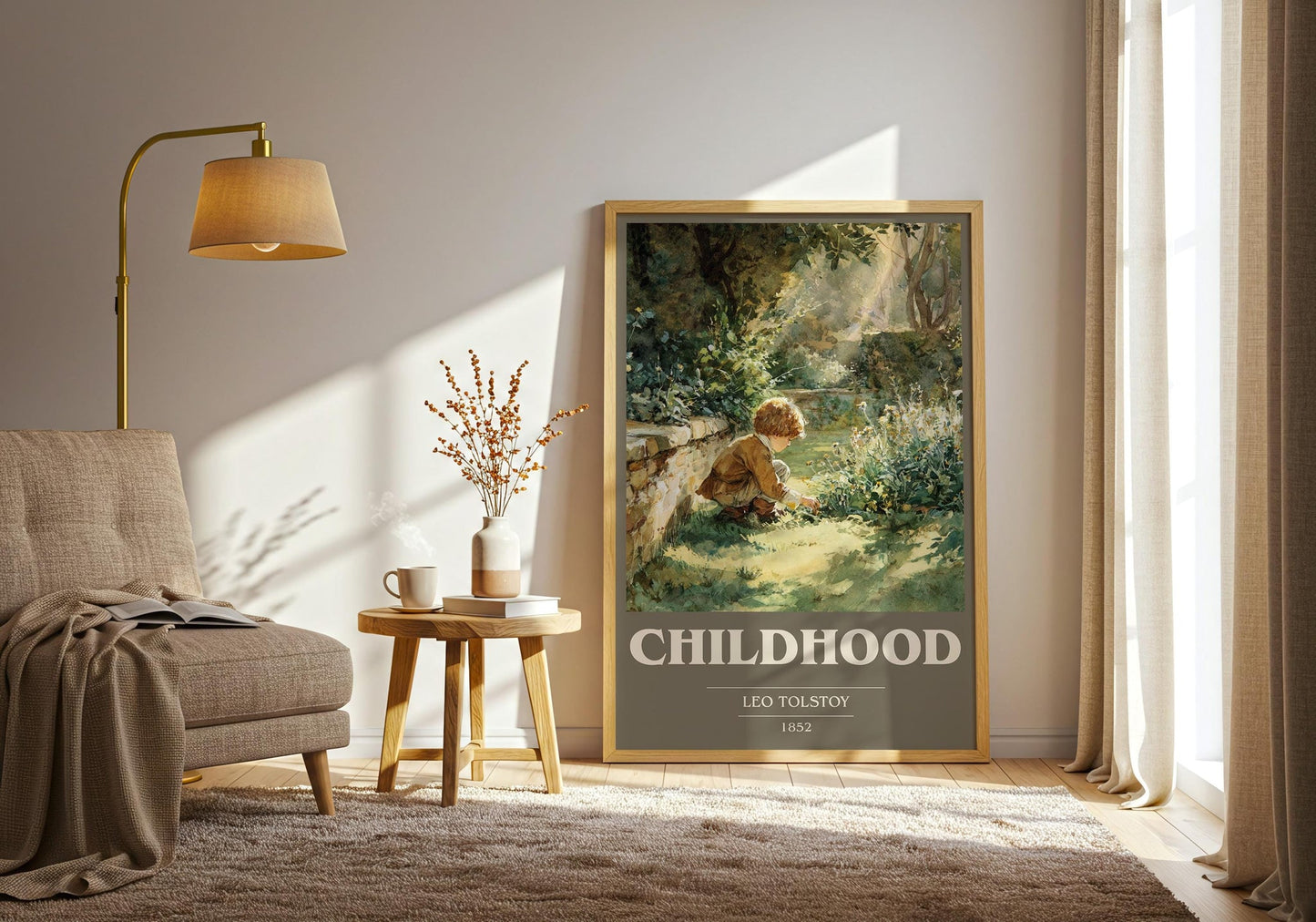 Childhood book cover book poster framed on wall – historical fiction wall art