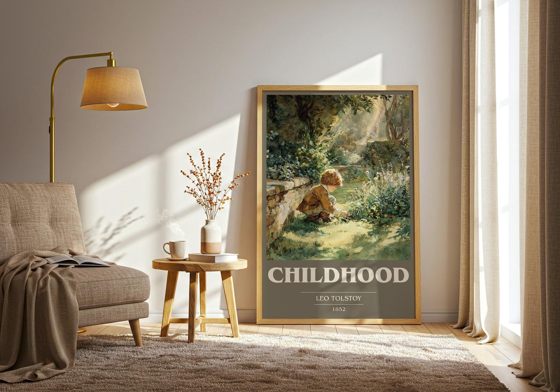 Childhood book cover book poster framed on wall – historical fiction wall art