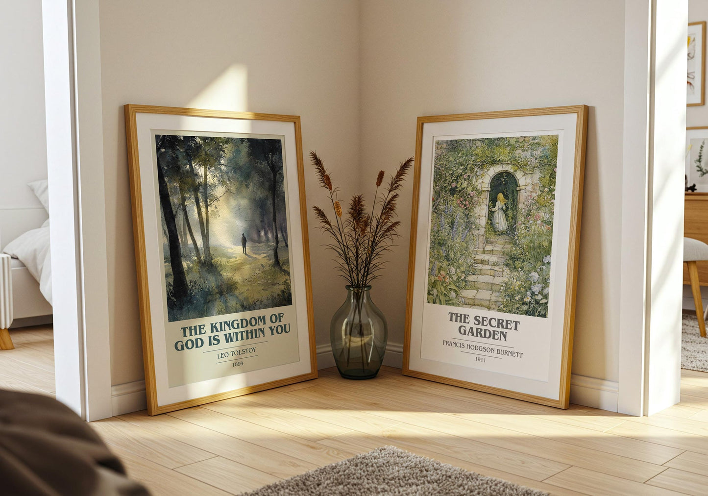 The Kingdom Of God Is Within You book cover print on bookshelf – Leo Tolstoy fan gift