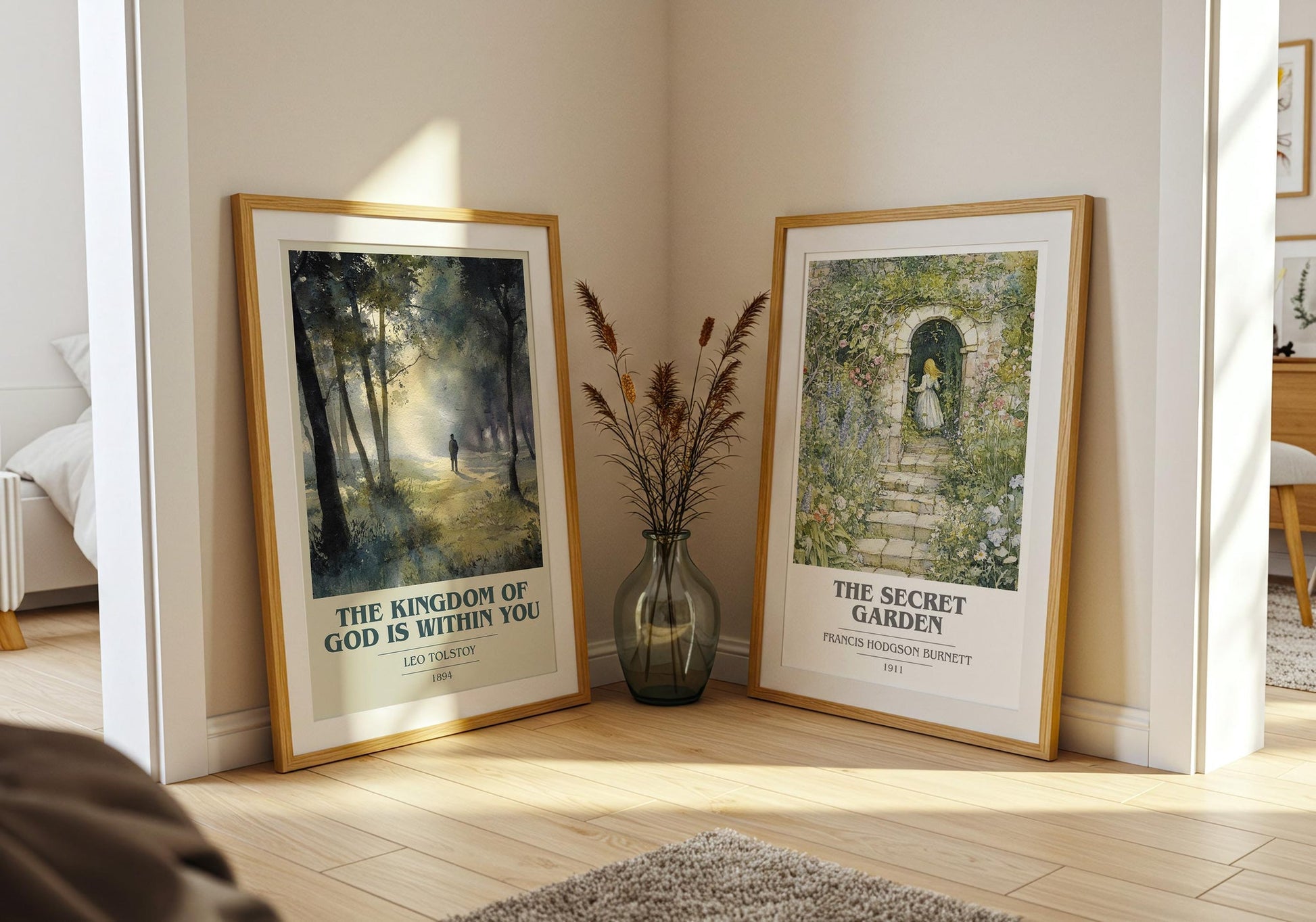 The Kingdom Of God Is Within You book cover print on bookshelf – Leo Tolstoy fan gift