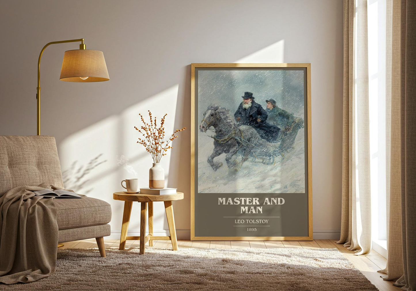 Master And Man book cover poster paired in gallery wall – literary art prints