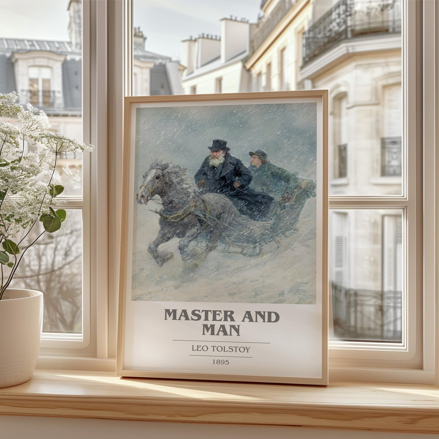 Master And Man book cover book poster framed on wall – philosophy wall art
