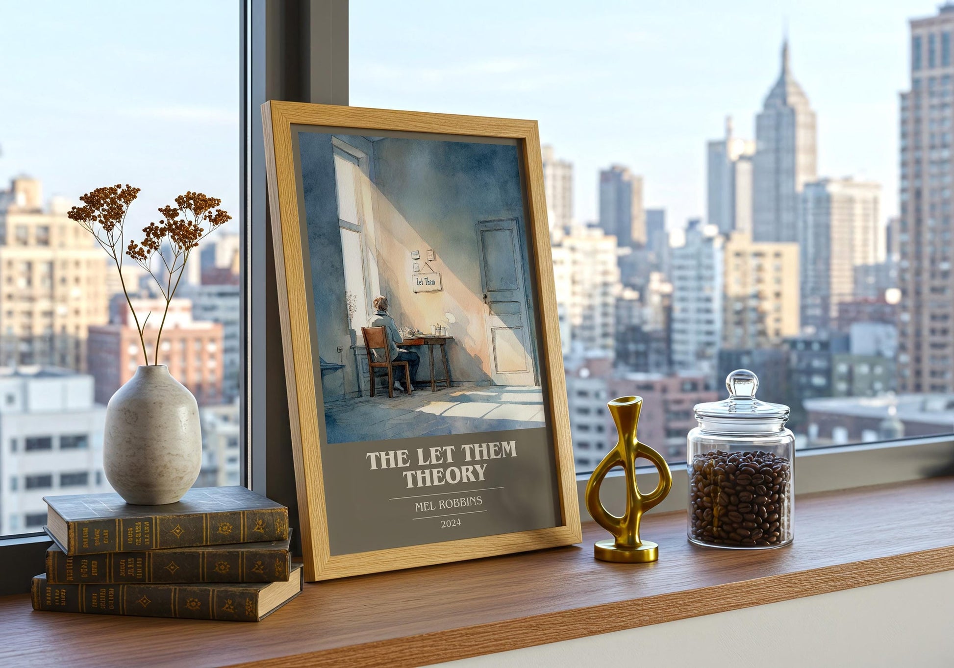 The Let Them Theory book cover book poster framed on wall – classic literature wall art